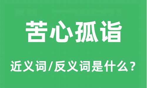 苦心孤诣造句和意思怎么写出来_苦心孤诣造句和意思怎么写出来的