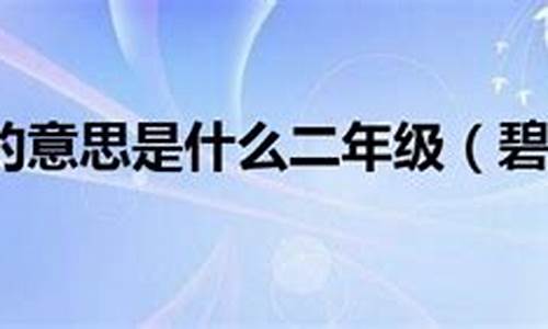 碧空如洗造句二年级说一句话_碧空如洗造句二年级短句