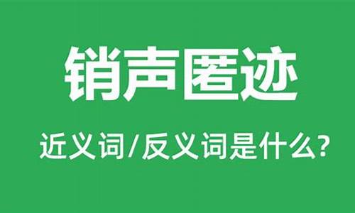 销声匿迹是什么意思解释下一句_销声匿迹是什么意思解释下一句怎么说