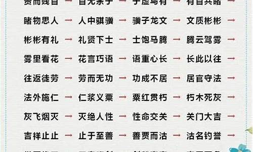 一心一意成语接龙大全500个